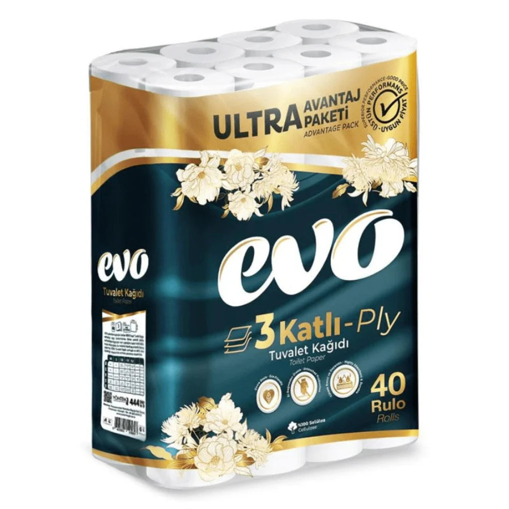 120x luksuriøse Evo-toiletruller, 3-lags
