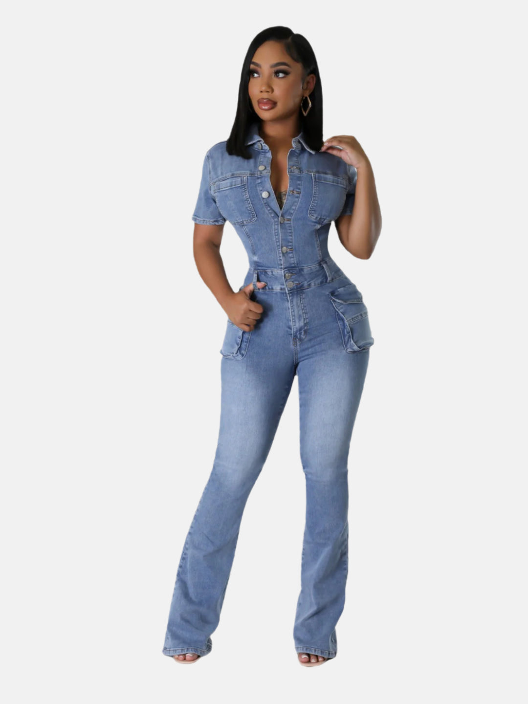 Denim Jumpsuit til Kvinder – Klassisk Stil og Moderne Komfort