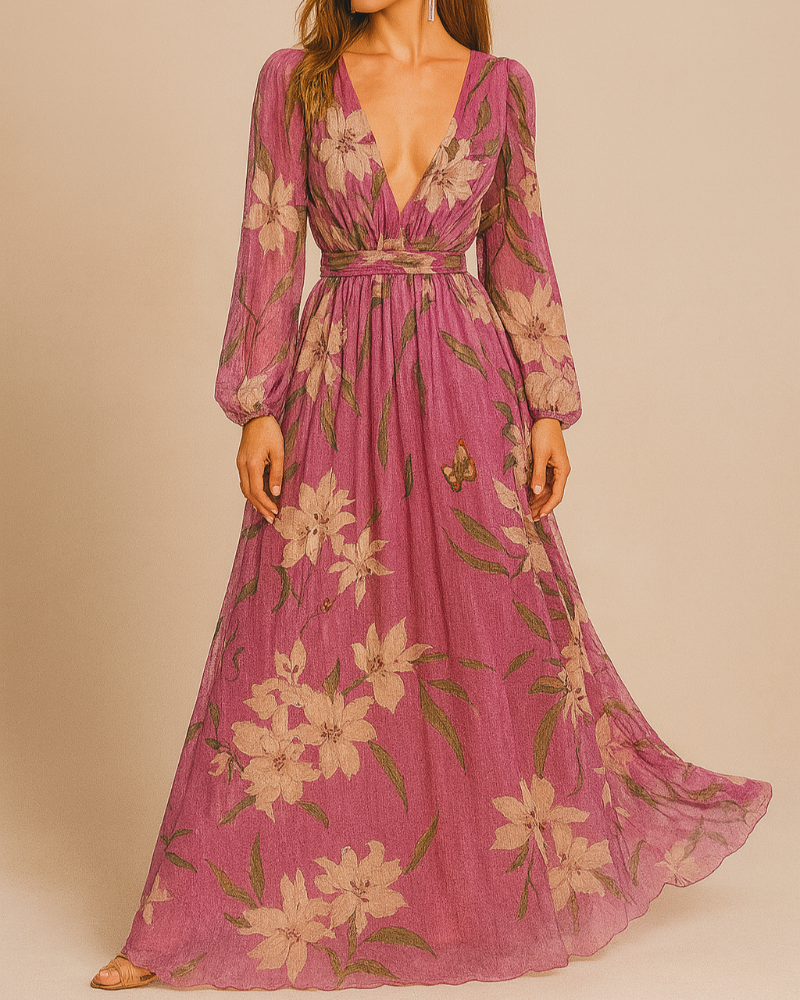 Elegant kjole med flagrende silhuet