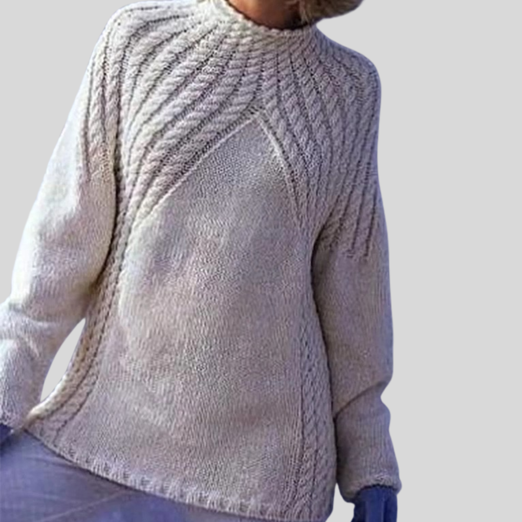Dametrøje med rund hals