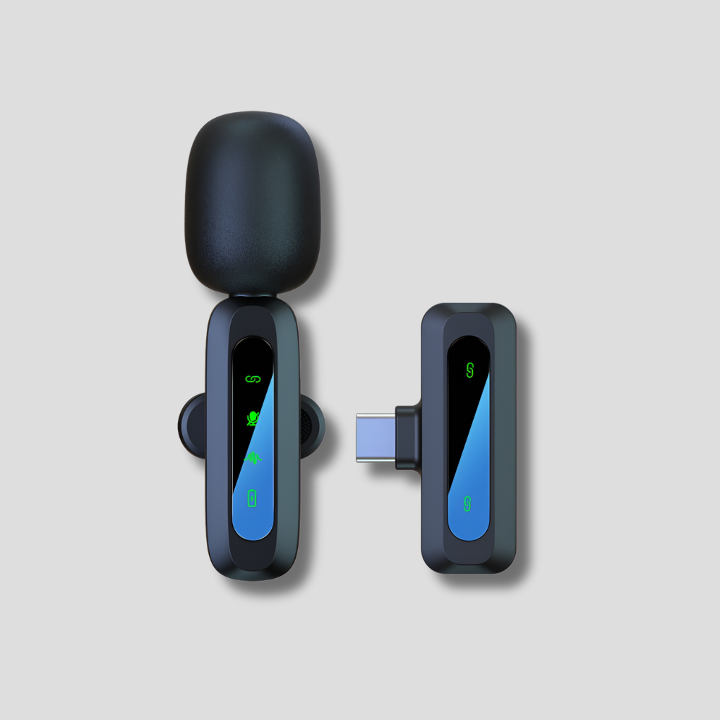 Trådløs mikrofon med USB-C-forbindelse