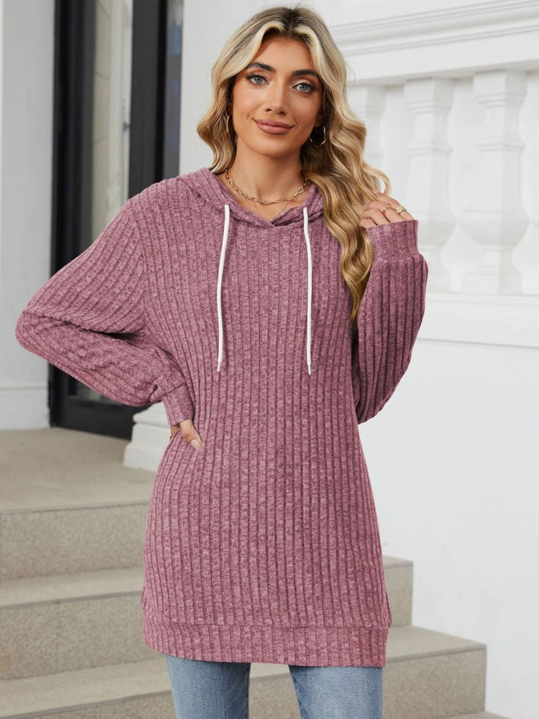 Quanna | Langærmet Hoodie til Kvinder-Modiva