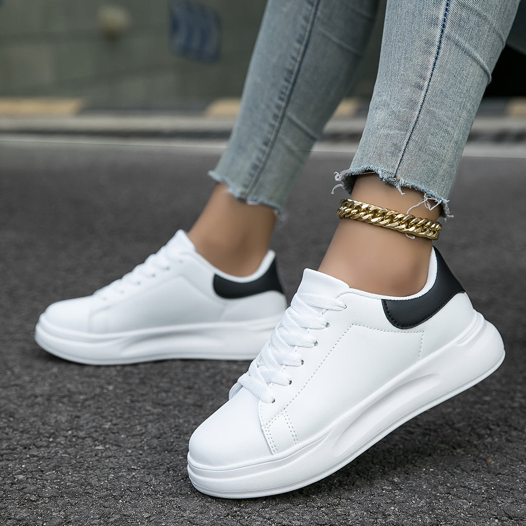Hvide Læder Sneakers til Kvinder