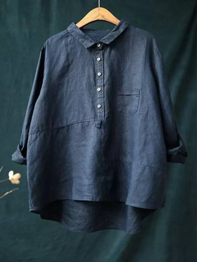 Elegant langærmet bluse til kvinder