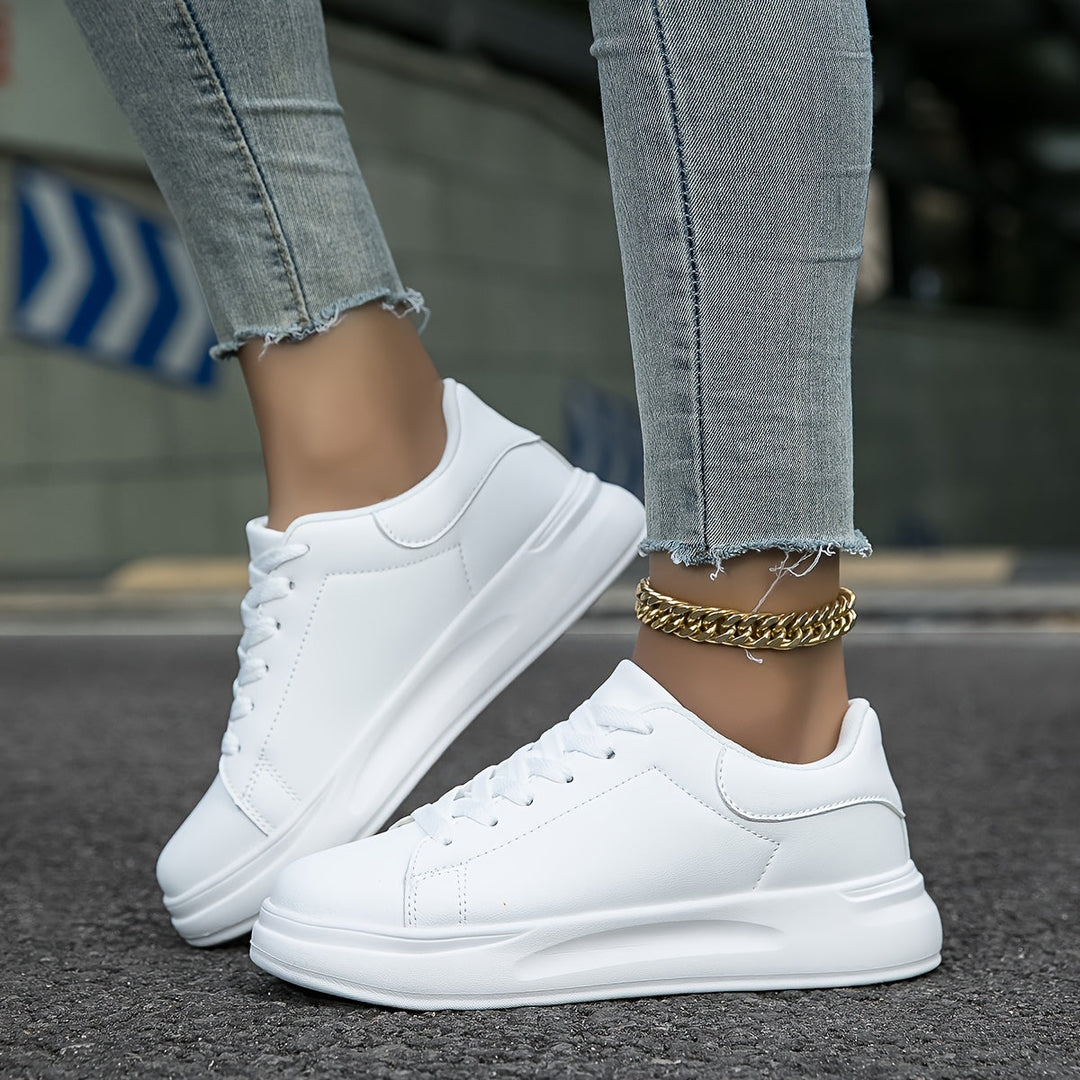 Hvide Læder Sneakers til Kvinder