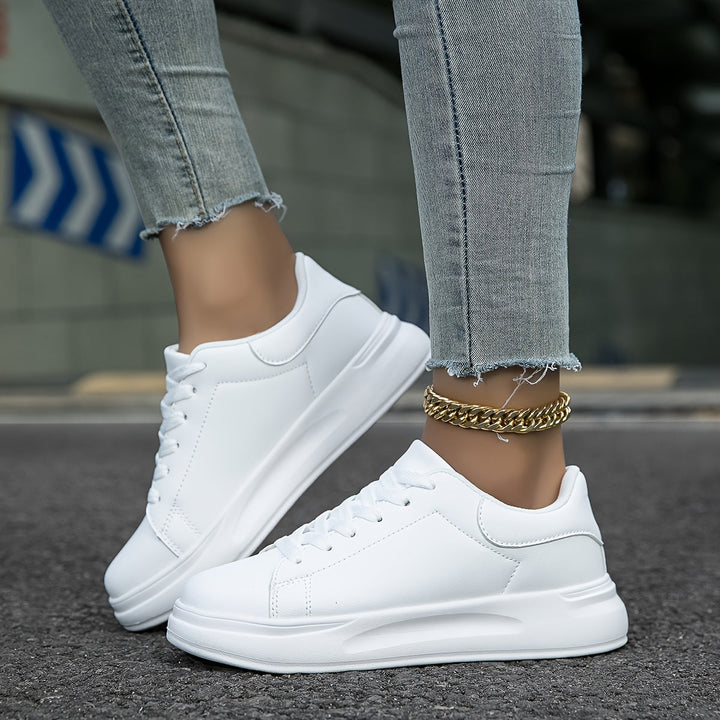 Hvide Læder Sneakers til Kvinder