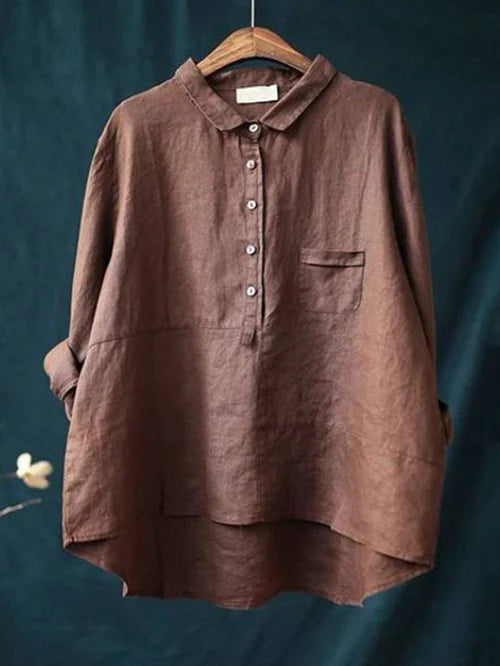 Elegant langærmet bluse til kvinder