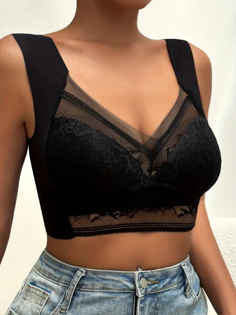 Sømløs push-up bralette i blonde