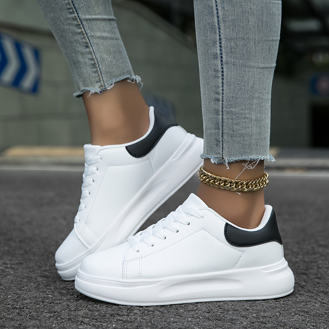 Hvide Læder Sneakers til Kvinder