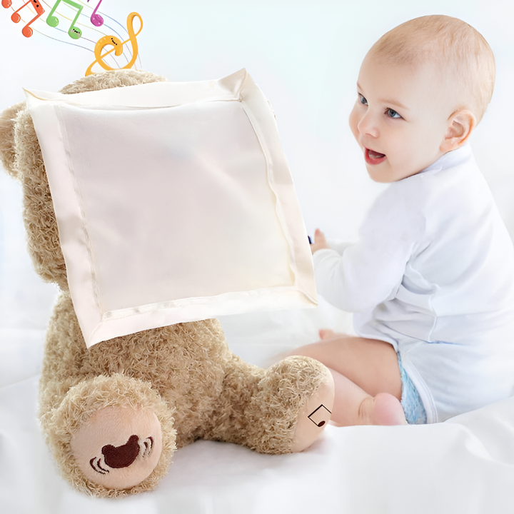 Peek-A-Boo-Bamse - Interdraft Plyslegetøj