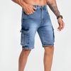 Herre denim cargoshorts
