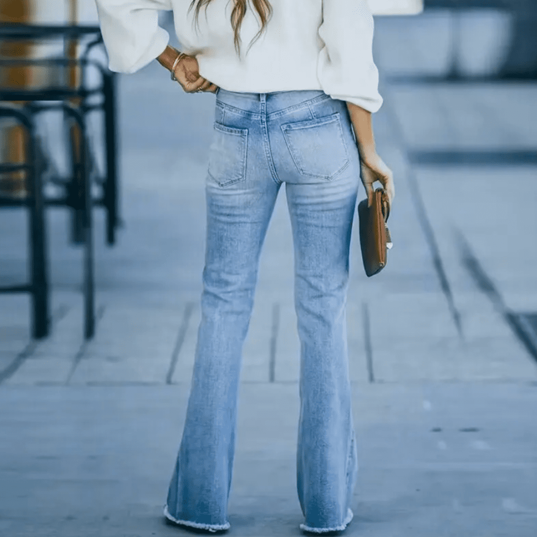 Slim Fit High-Waist Jeans til Kvinder