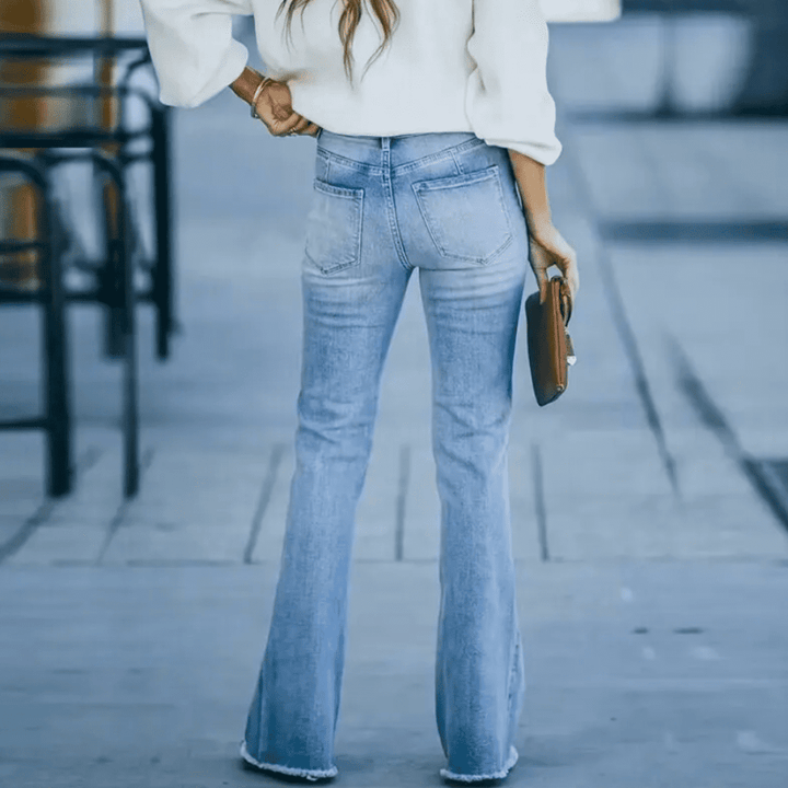 Slim Fit High-Waist Jeans til Kvinder