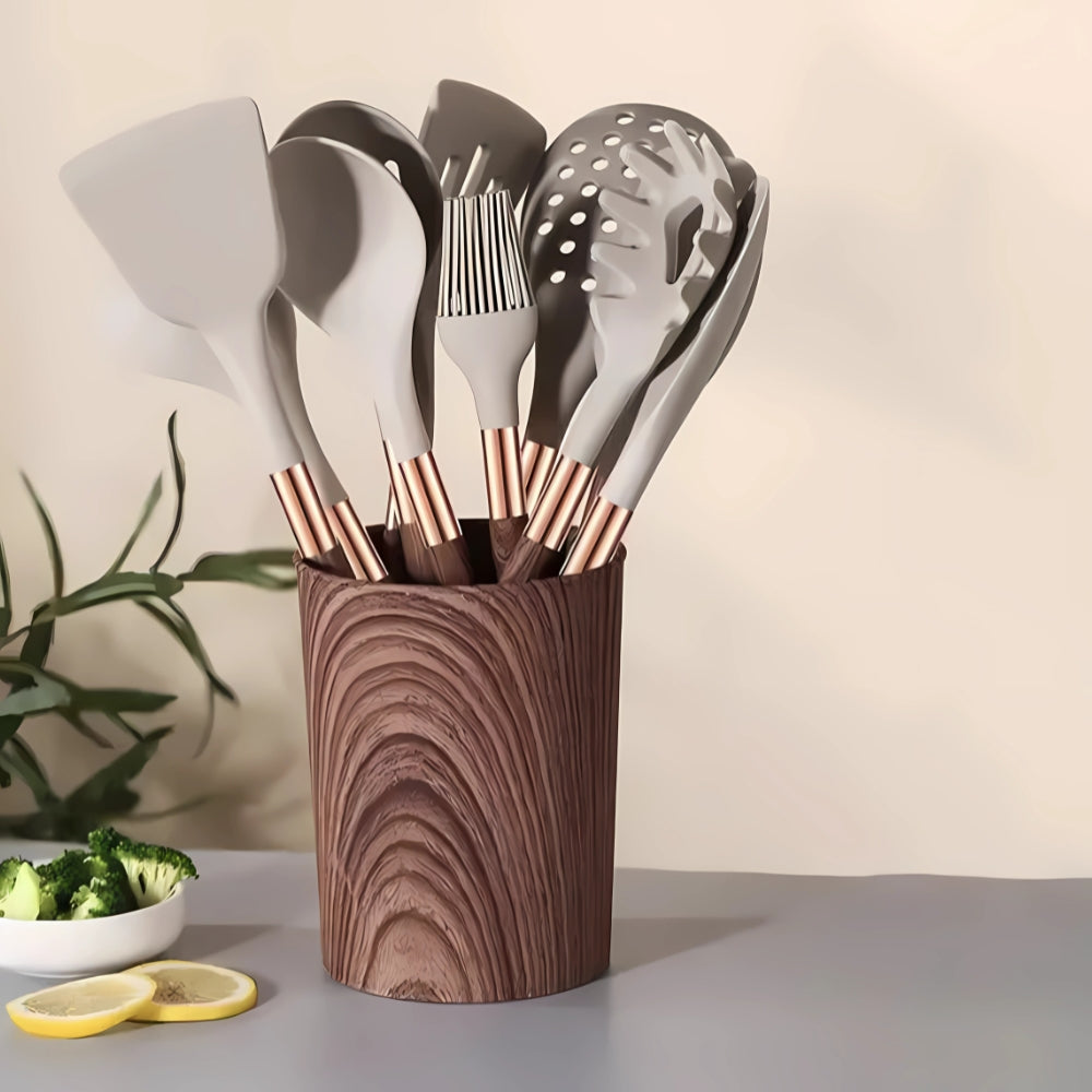 Luxe Silicone Køkkenredskaber 10-Delt Sæt