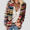 Farverig strikket cardigan