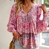 Damebluse med blomsterprint