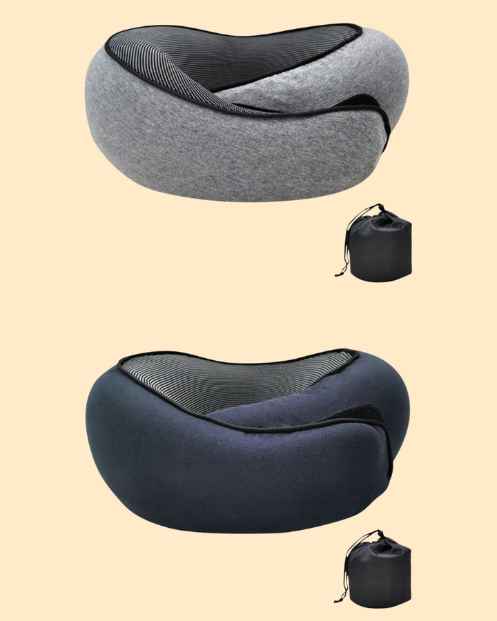 Ergonomiske rejsehovedpuder med memory-skum