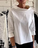Casual top med brede revers og halv rullekrave for et stilfuldt look