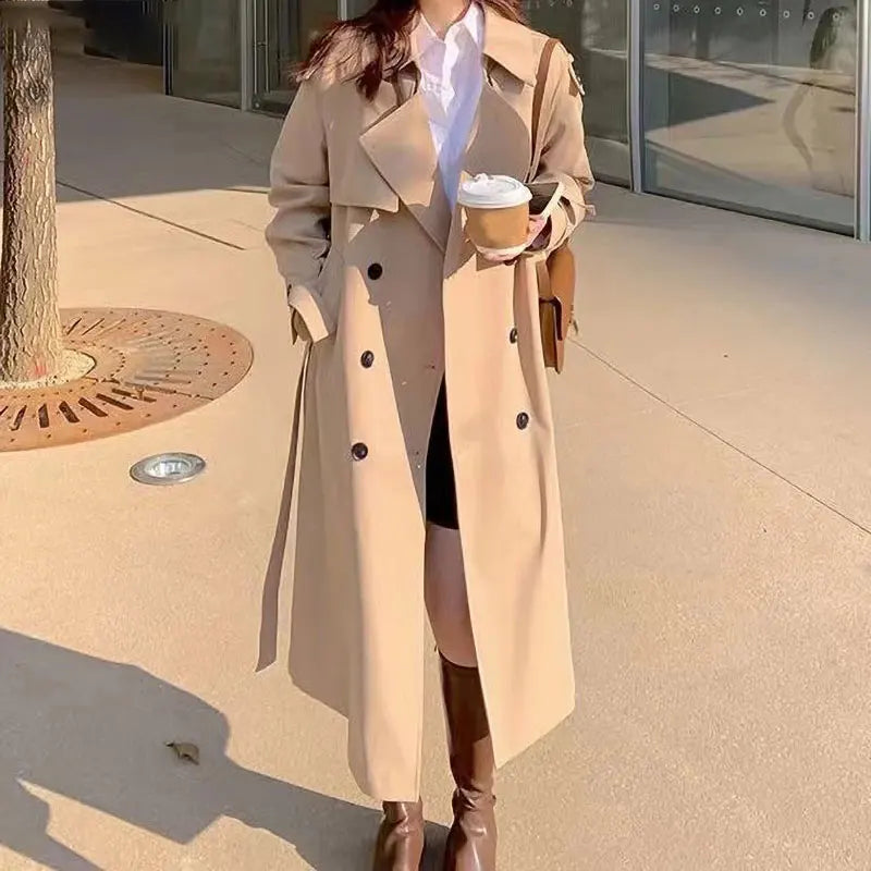 Unnie - Elegant Koreansk Trenchcoat til Kvinder-Modiva