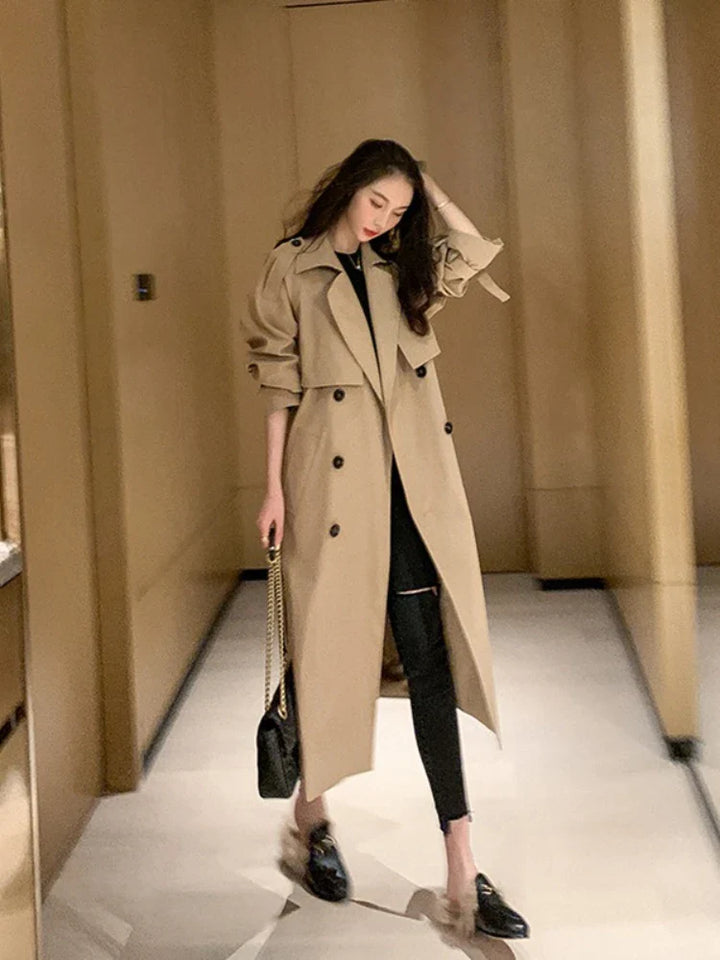 Yvette - Elegant Windbreaker Coat til Kvinder-Modiva