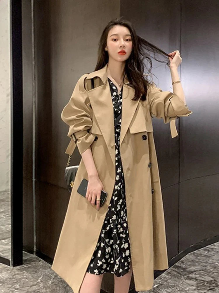Yvette - Elegant Windbreaker Coat til Kvinder-Modiva
