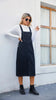 Dame midi denimforklædekjole