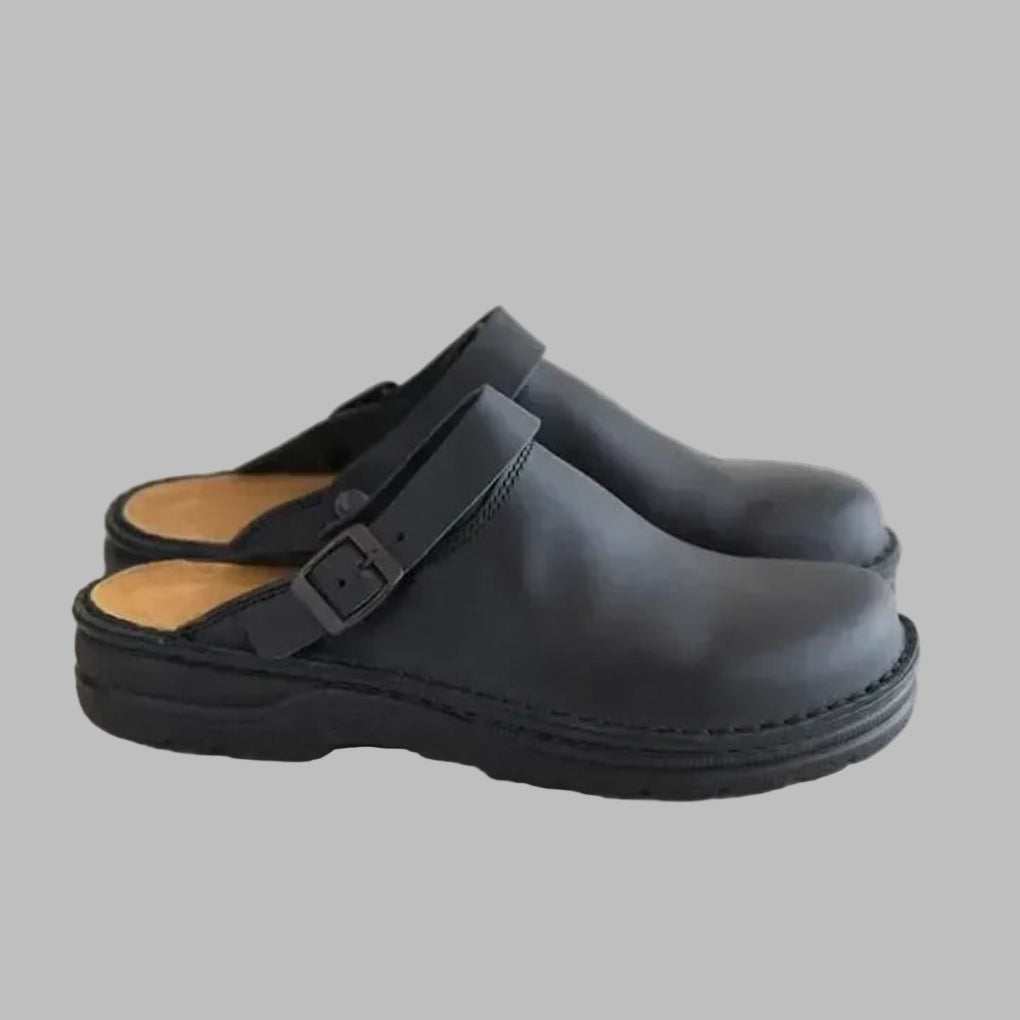 Slip-on træsko til mænd