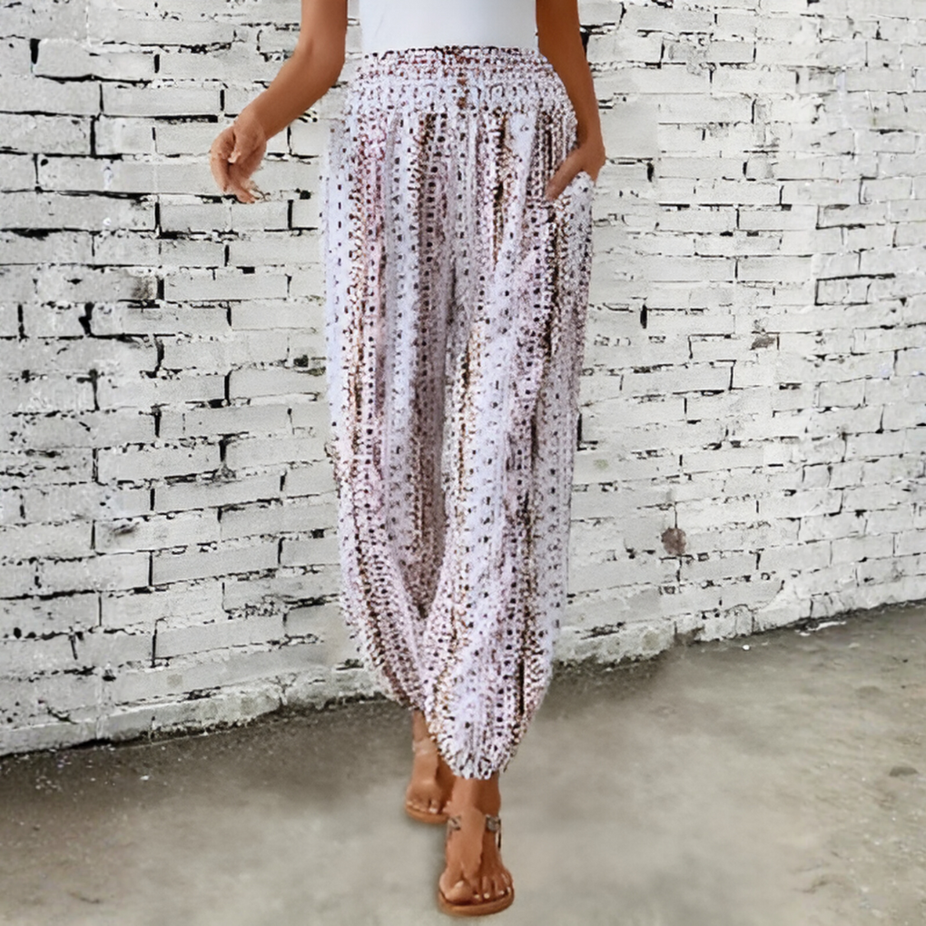 Boho Højtaljede Bukser til Kvinder