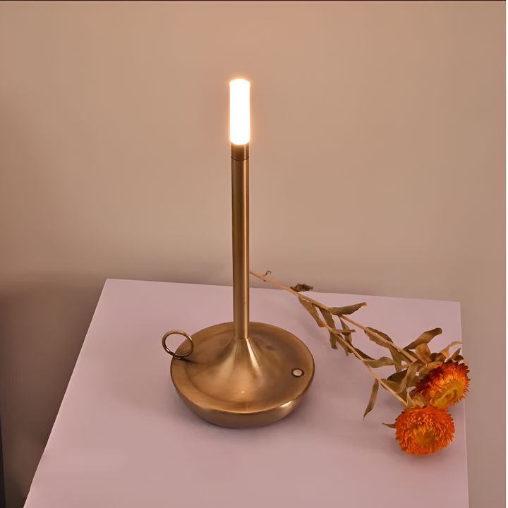 Genopladelig stearinlys bordlampe