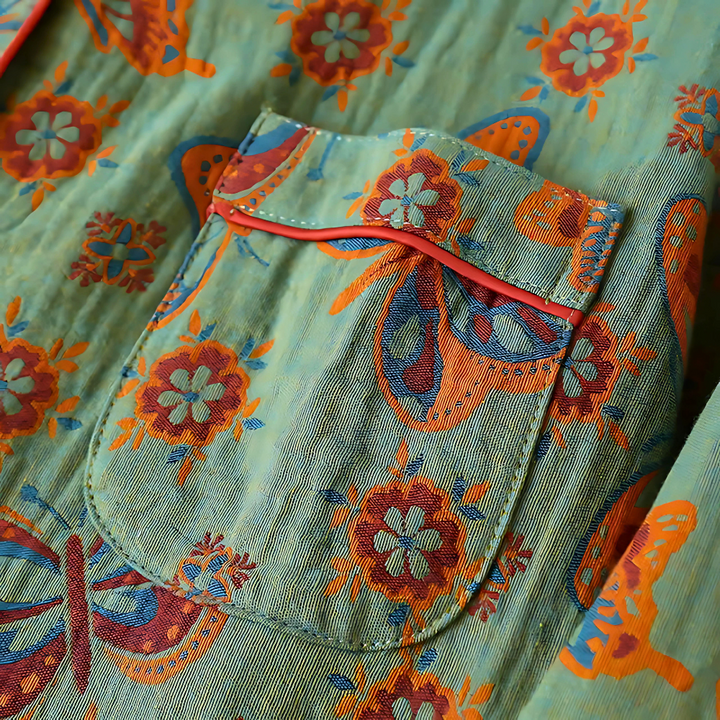 2-Piece Cotton Loungewear med Sommerfugl Print
