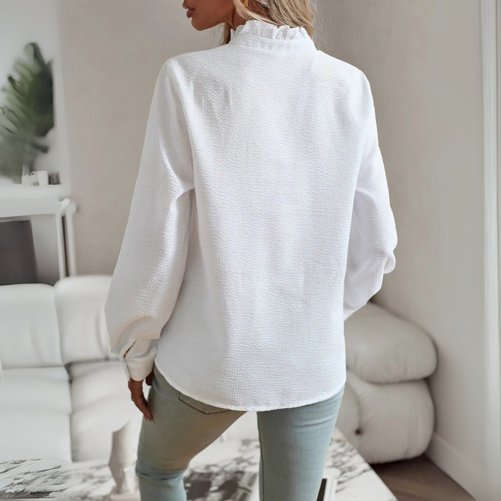 Elegant langærmet bluse