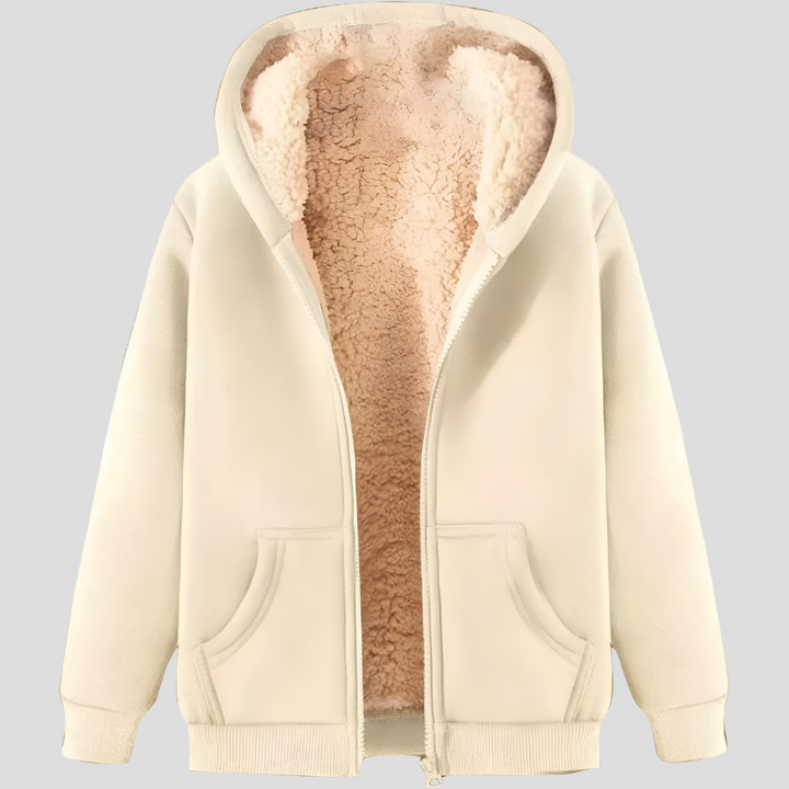 Varm herre vinterhoodie med fleecefor