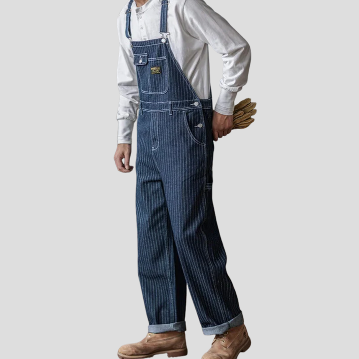 Indigo denim overalls til mænd