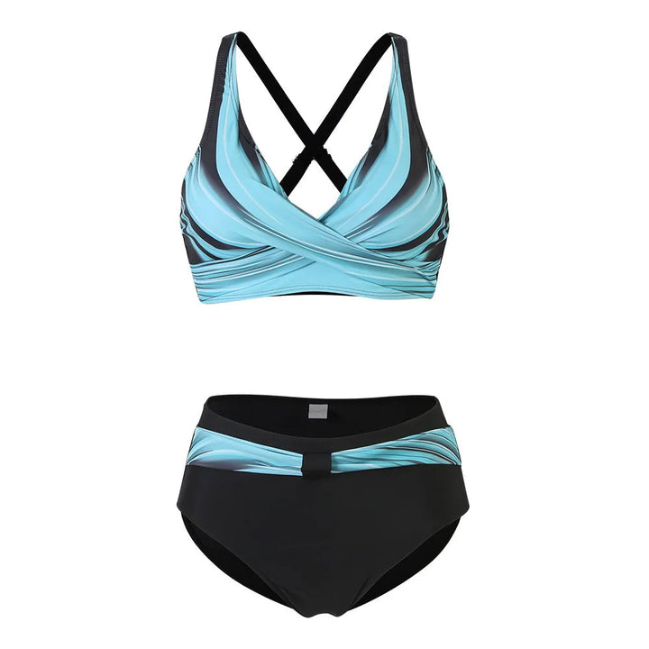 Højtaljede Bikini Sæt med Stilfulde Udskriv