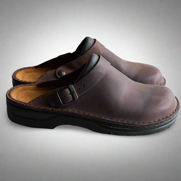 Læder-Slip-On Unisex Træsko