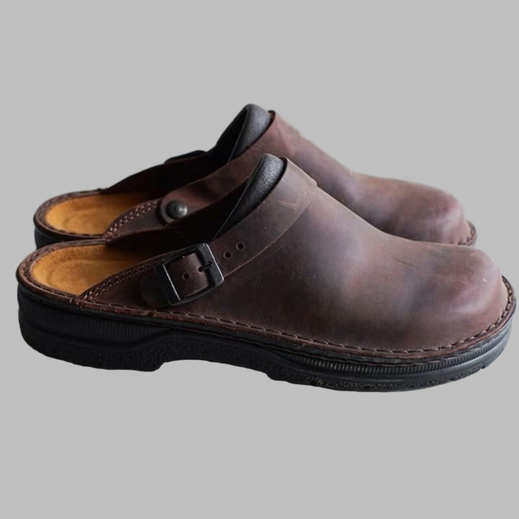 Slip-on træsko til mænd