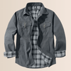 Vintage flannel plaid jakke til mænd