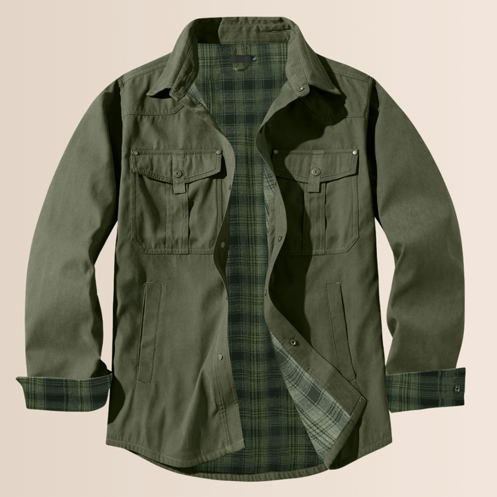 Vintage flannel plaid jakke til mænd