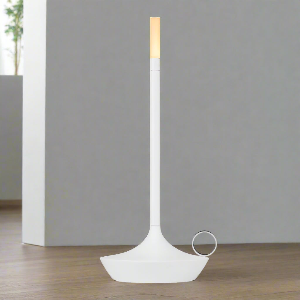 Genopladelig stearinlys bordlampe