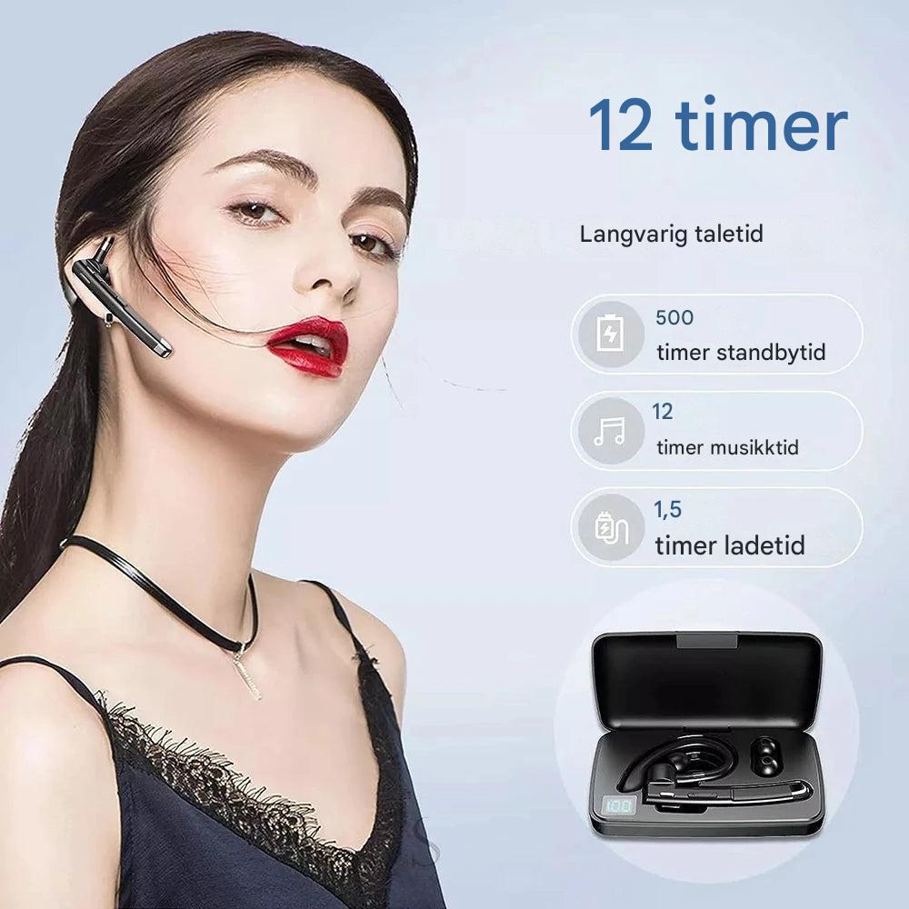 BT5.3 Bluetooth-headset med enkelt øre og støjreduktion