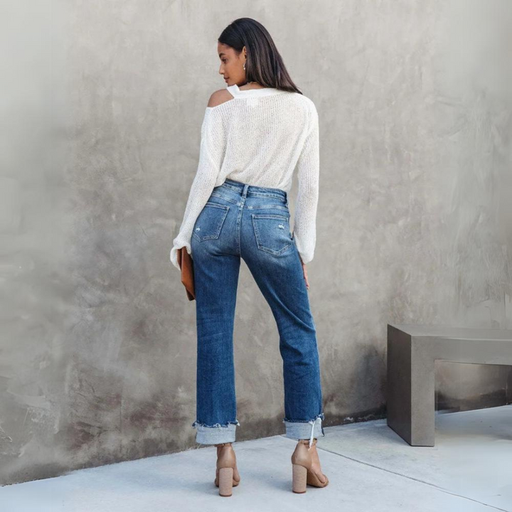 Høj Talje Denim Bukser