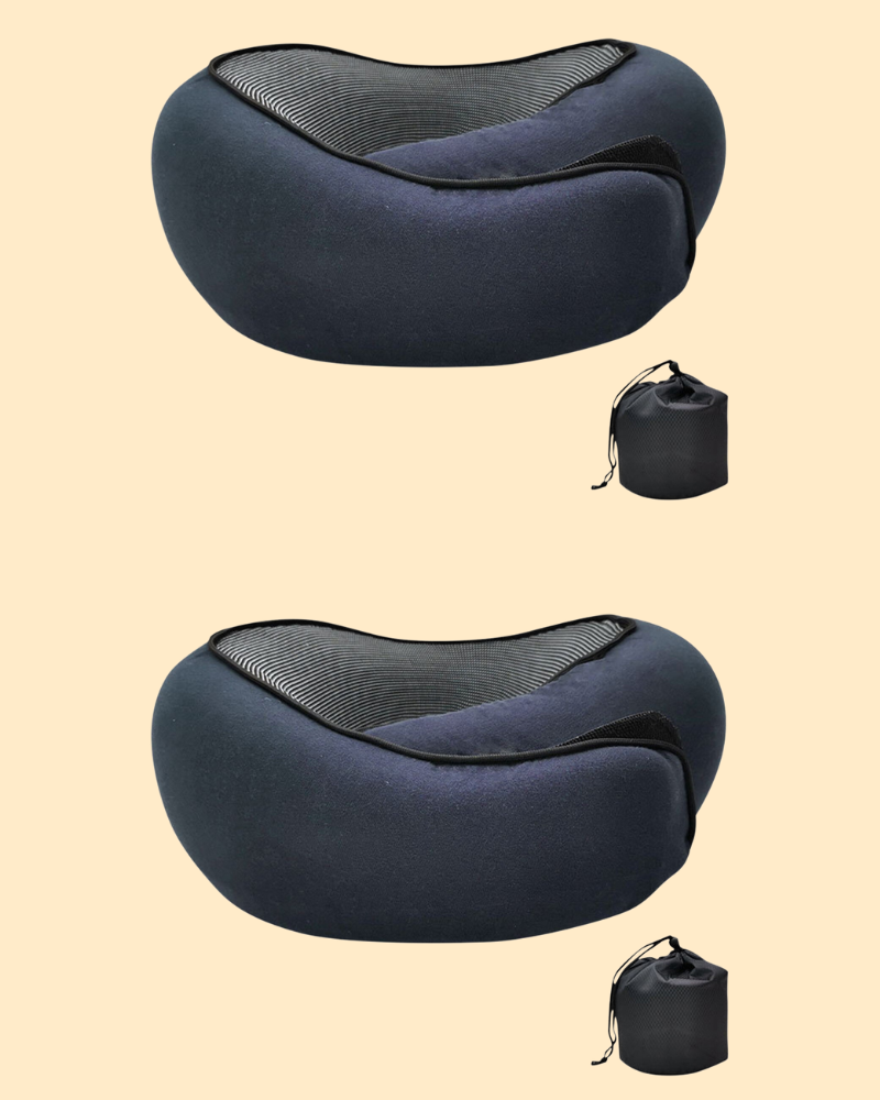 Ergonomiske rejsehovedpuder med memory-skum