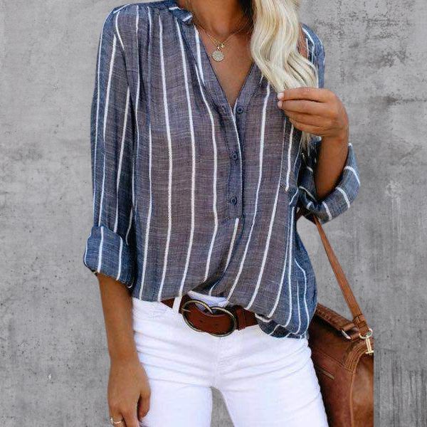Stribet Bluse