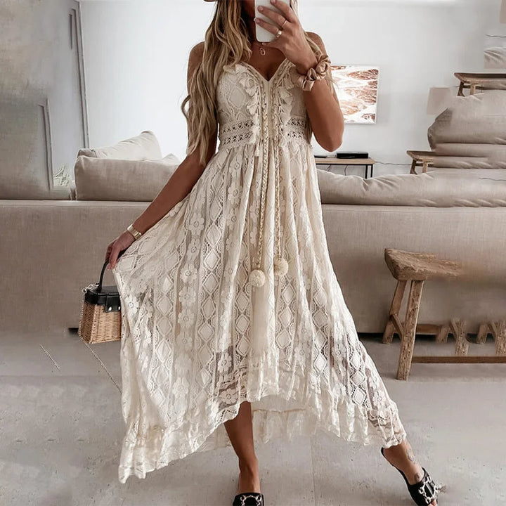 Boho Blondekjole med Kvaster