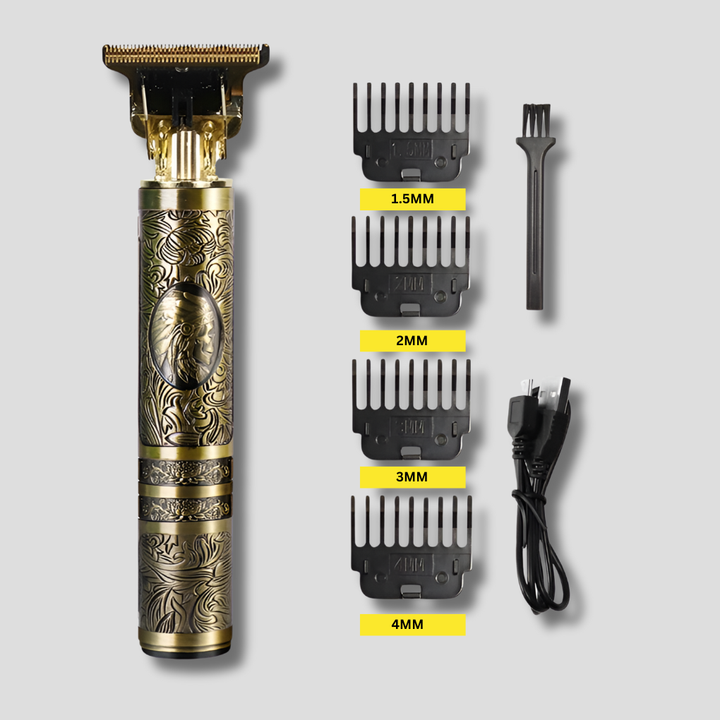 Genopladelig hår- og skægtrimmer med tilbehør