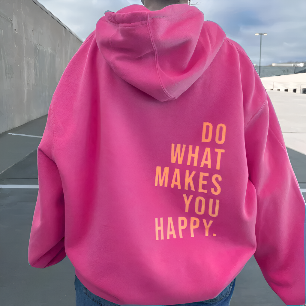 Unisex Happy hættetrøje