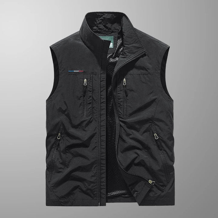 Åndbar Multi-Lomme Vest for Mænd