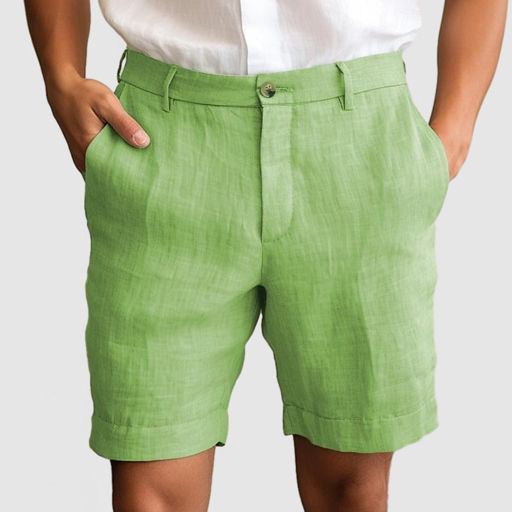 Herreshorts i afslappet bomuld og hør