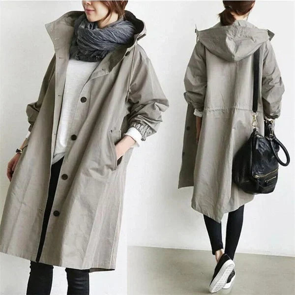 Maris Vandtæt Oversized Mellemlang Trenchcoat