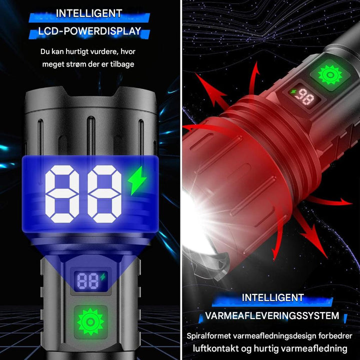 100.000 lumen taktisk lommelygte
